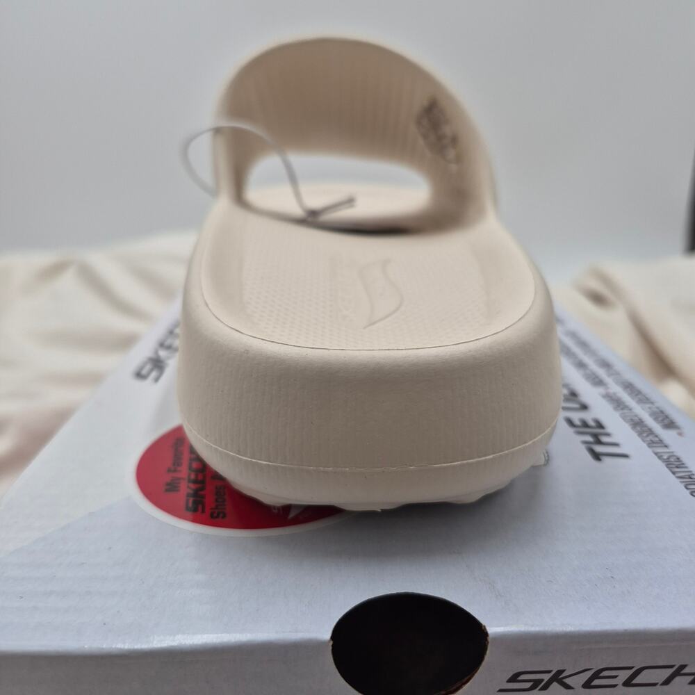 Skechers Foamies Arch Fit Slide Sandal in Cream - Picture 6 of 8